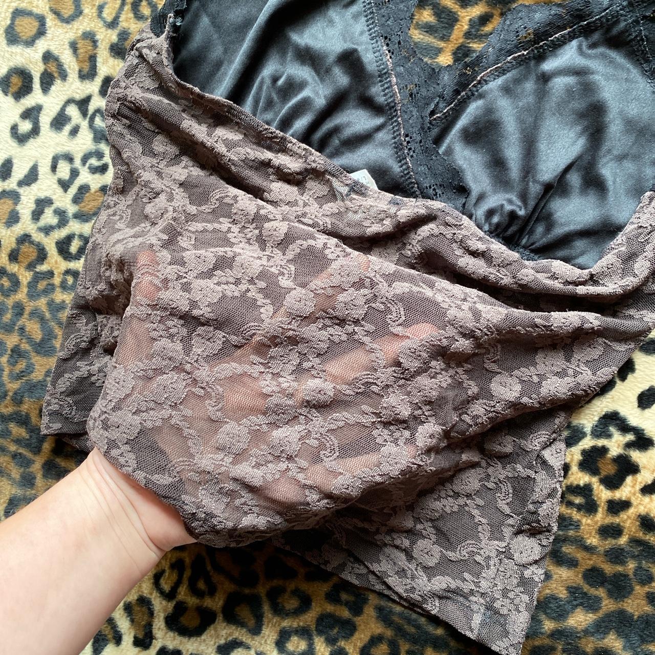 Y2k Sheer Lace Halter Top Brand- V Generation - Depop