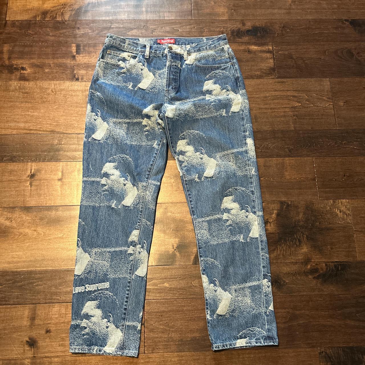 Supreme Men's Blue Jeans Size 34 RARE SUPREME... - Depop