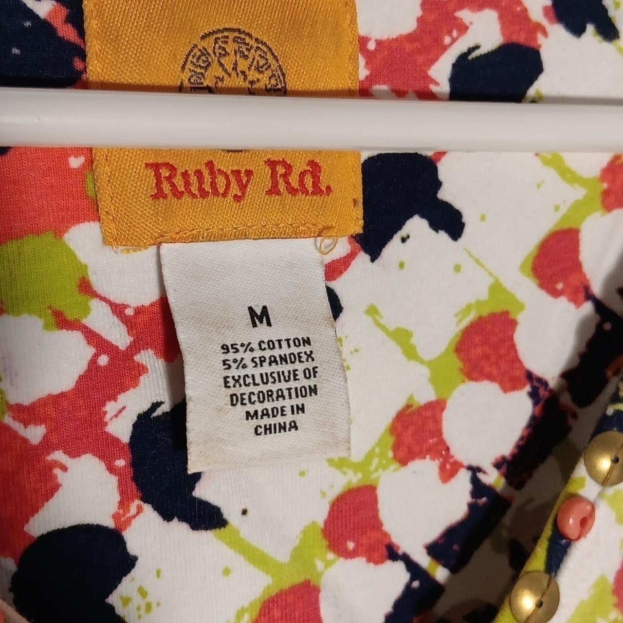 Ruby Rd. Women's Top - Pink/Green - M – "RUBY RD.… - image 6