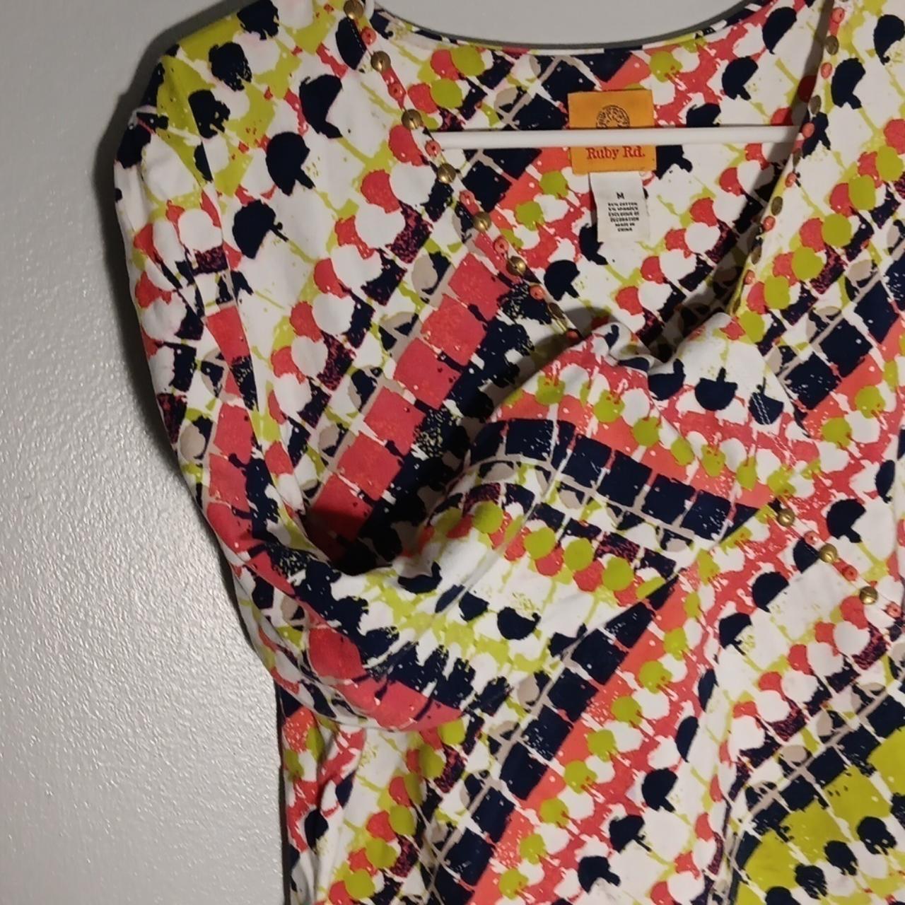 Ruby Rd. Women's Top - Pink/Green - M – "RUBY RD.… - image 4