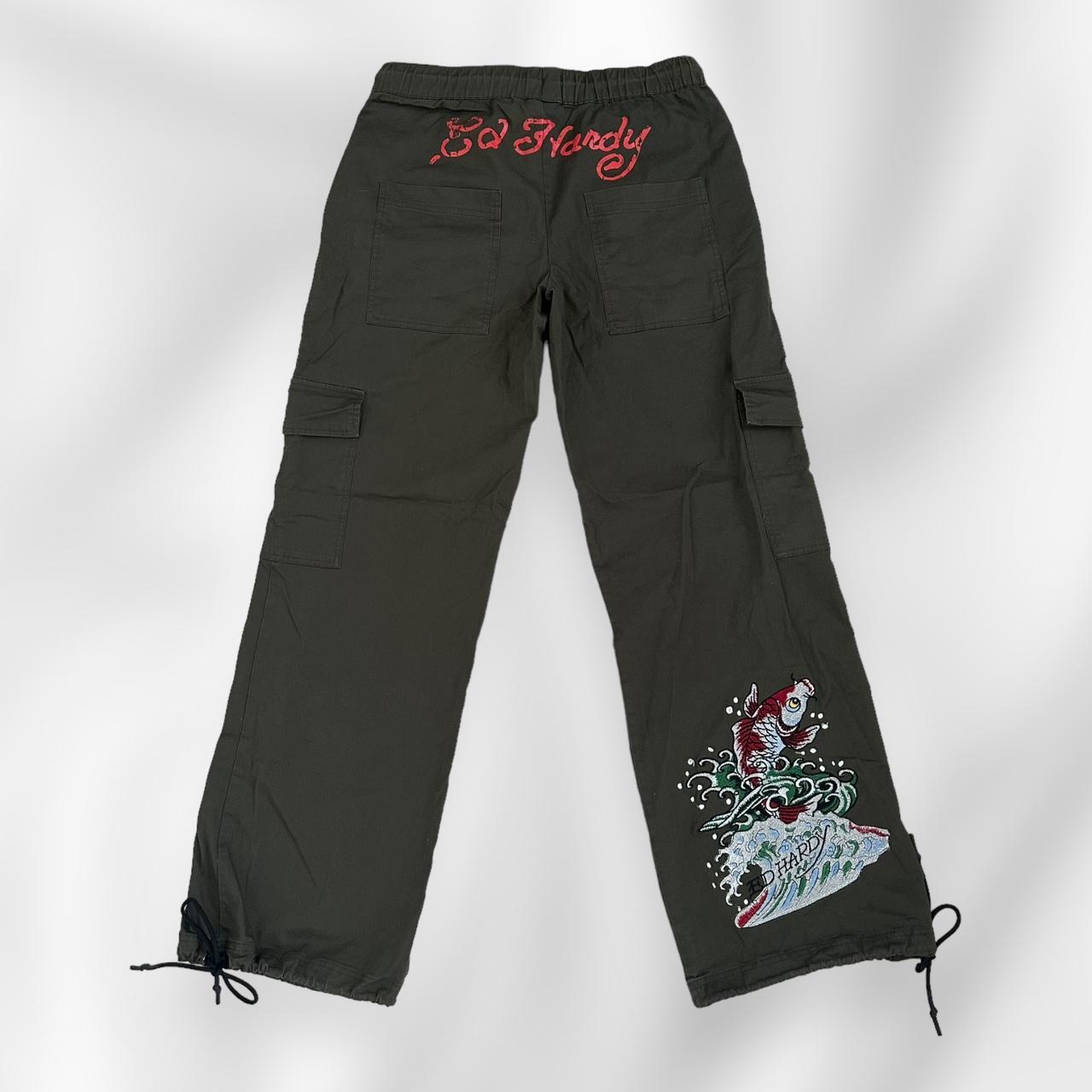 Urban outfitters x Ed hardy khaki cargo trousers... Depop