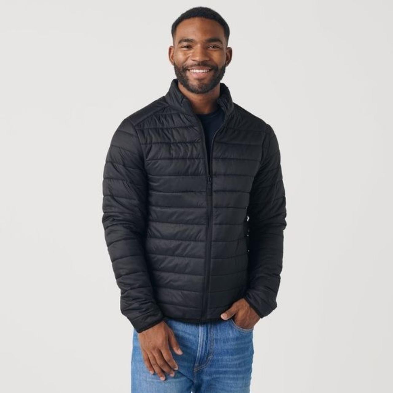 True classic Black Quilted Jacket XL nwt in. Depop