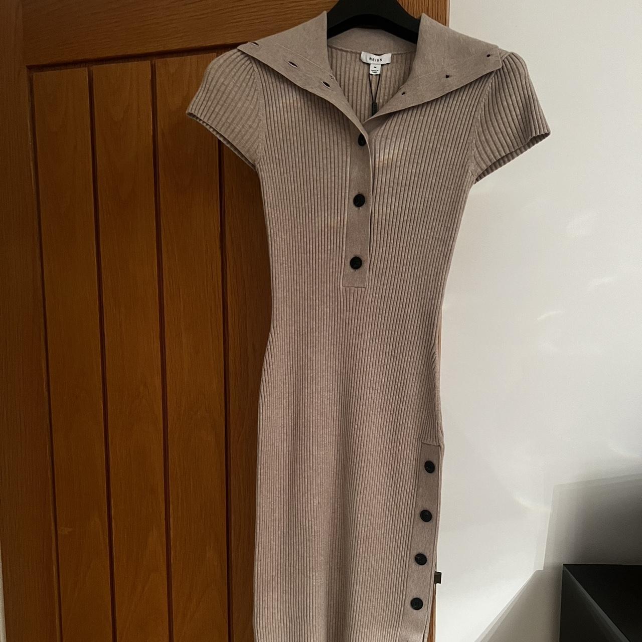 REISS MEGAN KNITTED RIBBED MIDI DRESS. Brand new... - Depop