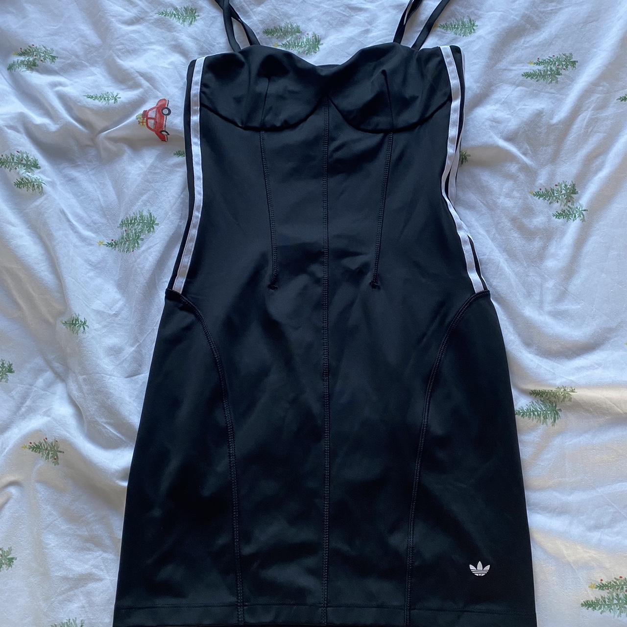 Black adidas vintage corset dress/tennis dress Size... Depop