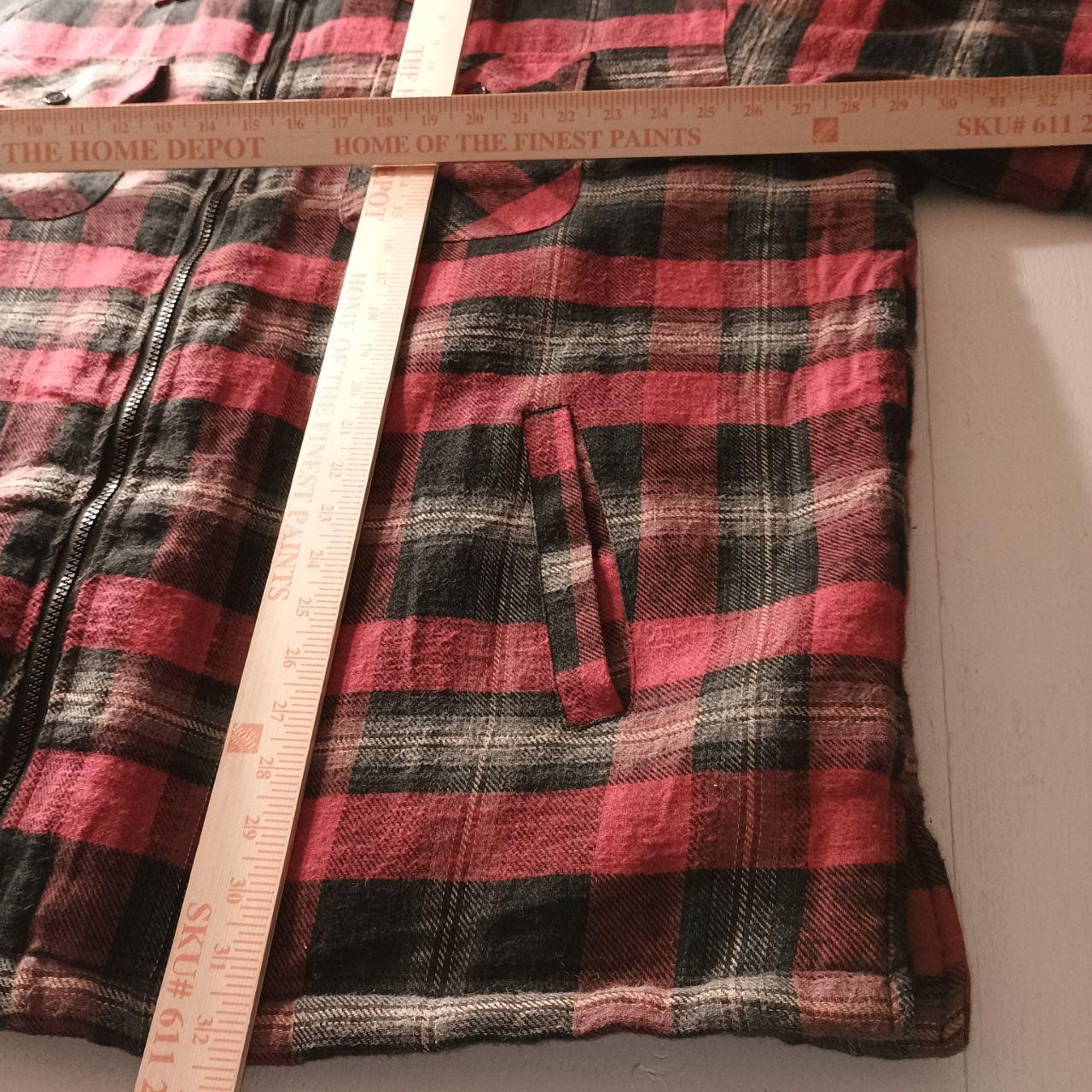 Basic Editions Men's Shacket Jacket - Red/Multi -… - image 7