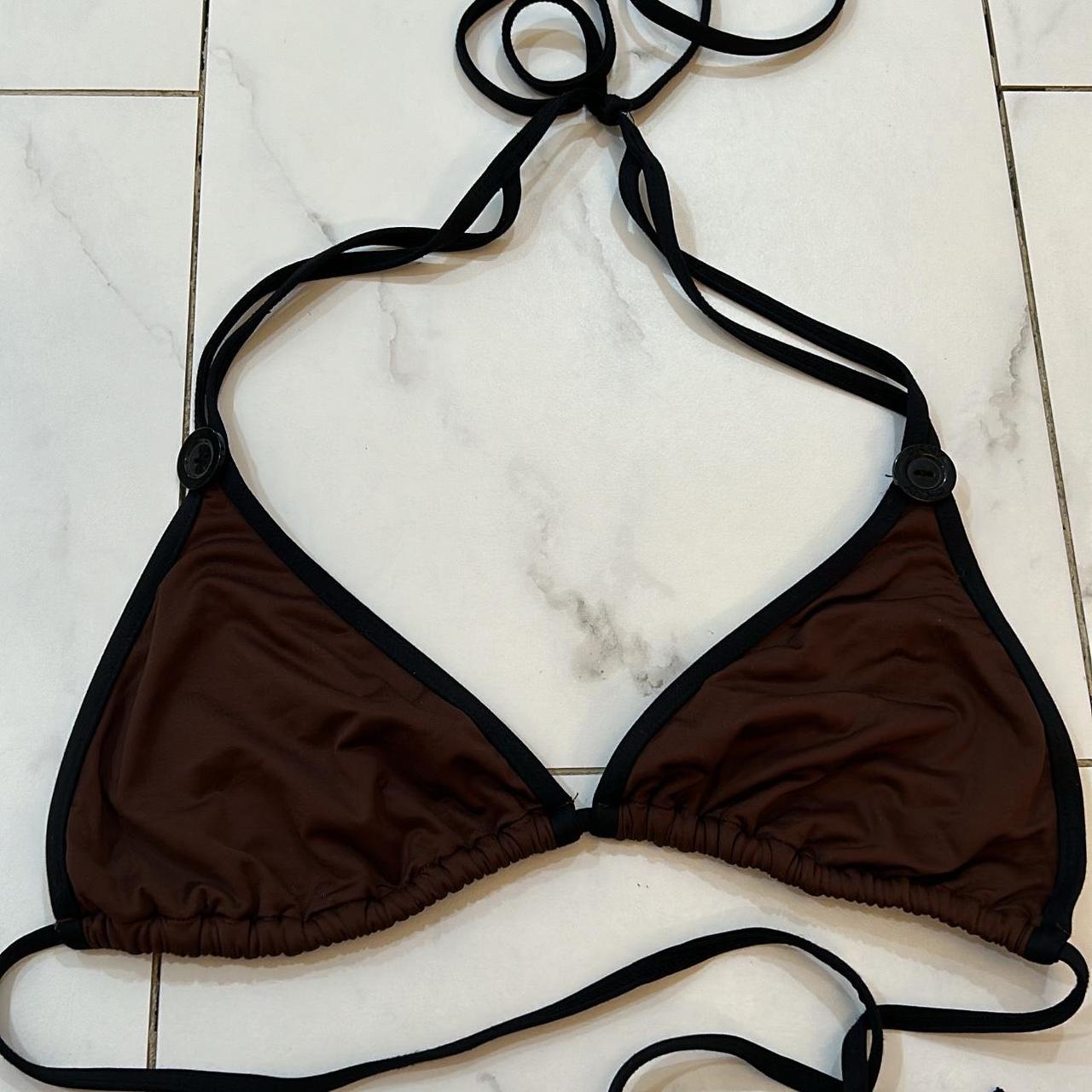 brown vintage dkny bikini both size M swimwear