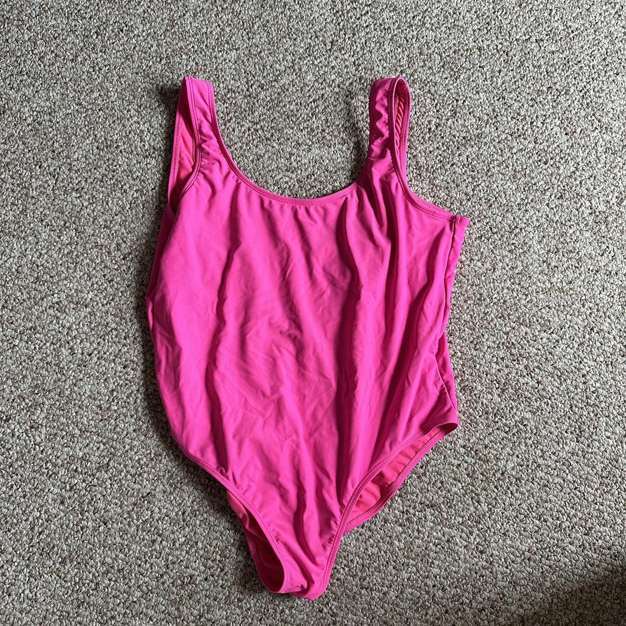 Hot Pink One Piece Bathing Suit No Holes Or Stains Depop 6155