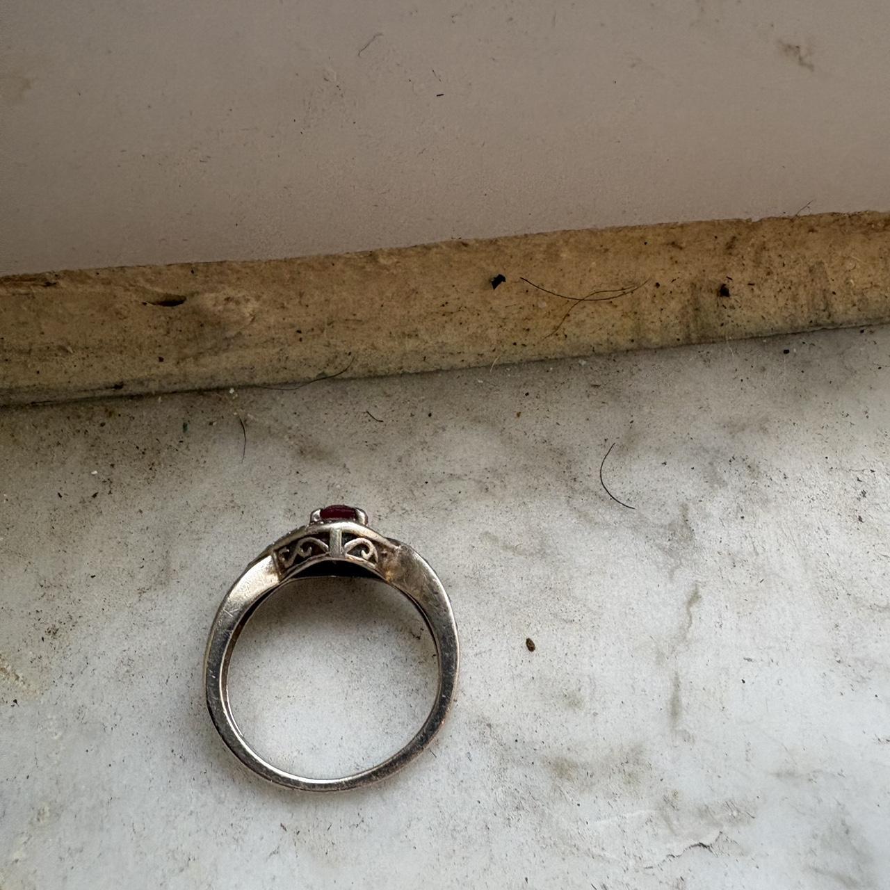 Women's Ring - Silver/Purple – Ruby ring #goth #b… - image 3