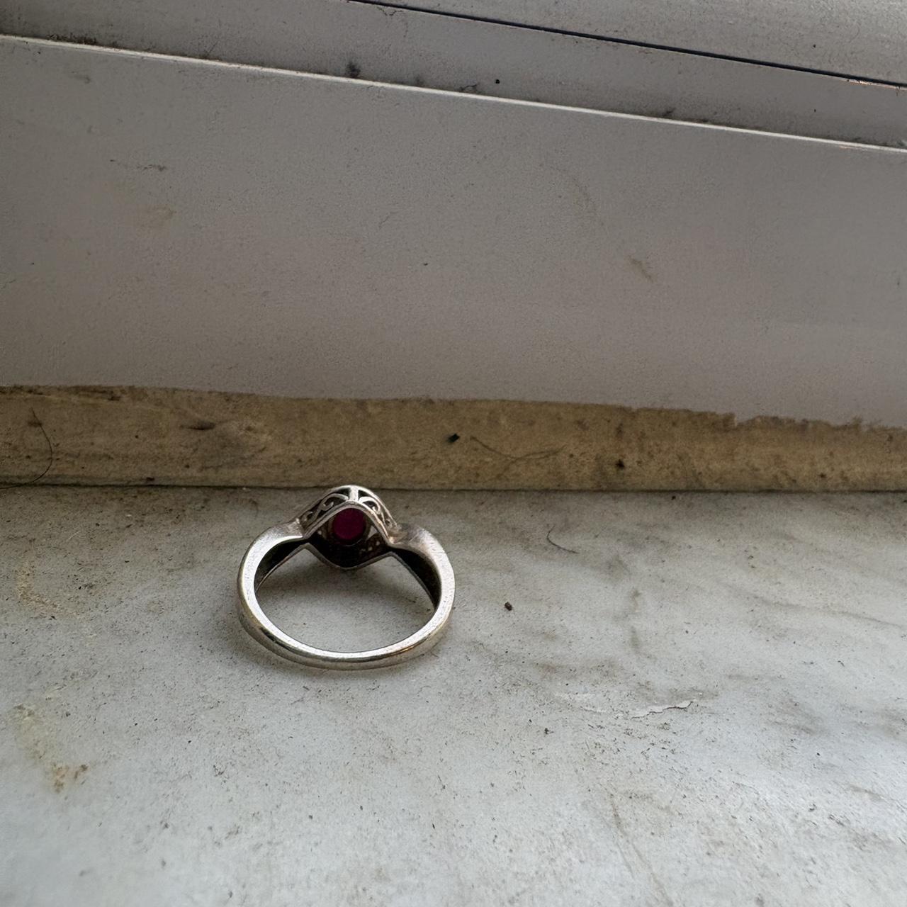 Women's Ring - Silver/Purple – Ruby ring #goth #b… - image 2