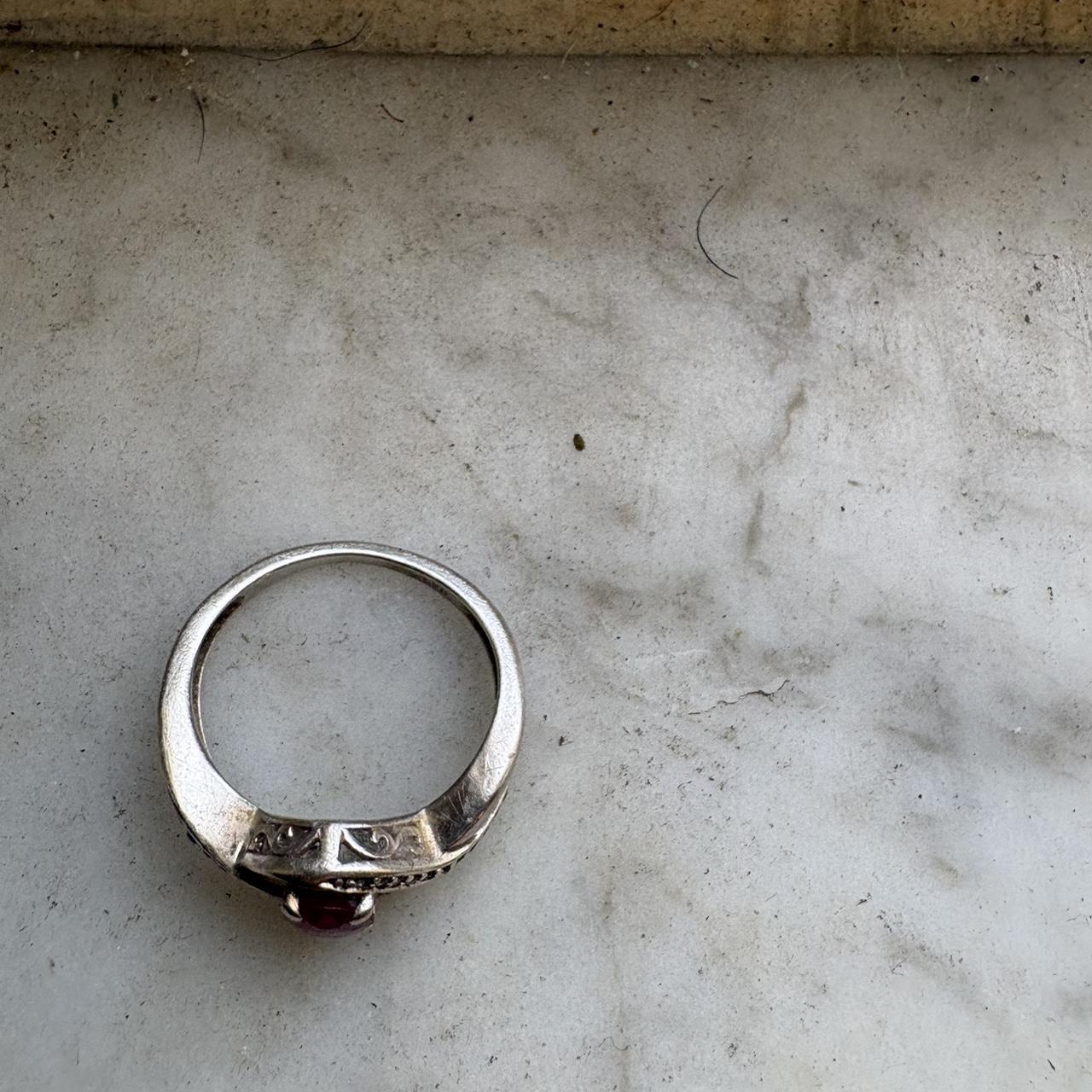 Women's Ring - Silver/Purple – Ruby ring #goth #b… - image 4