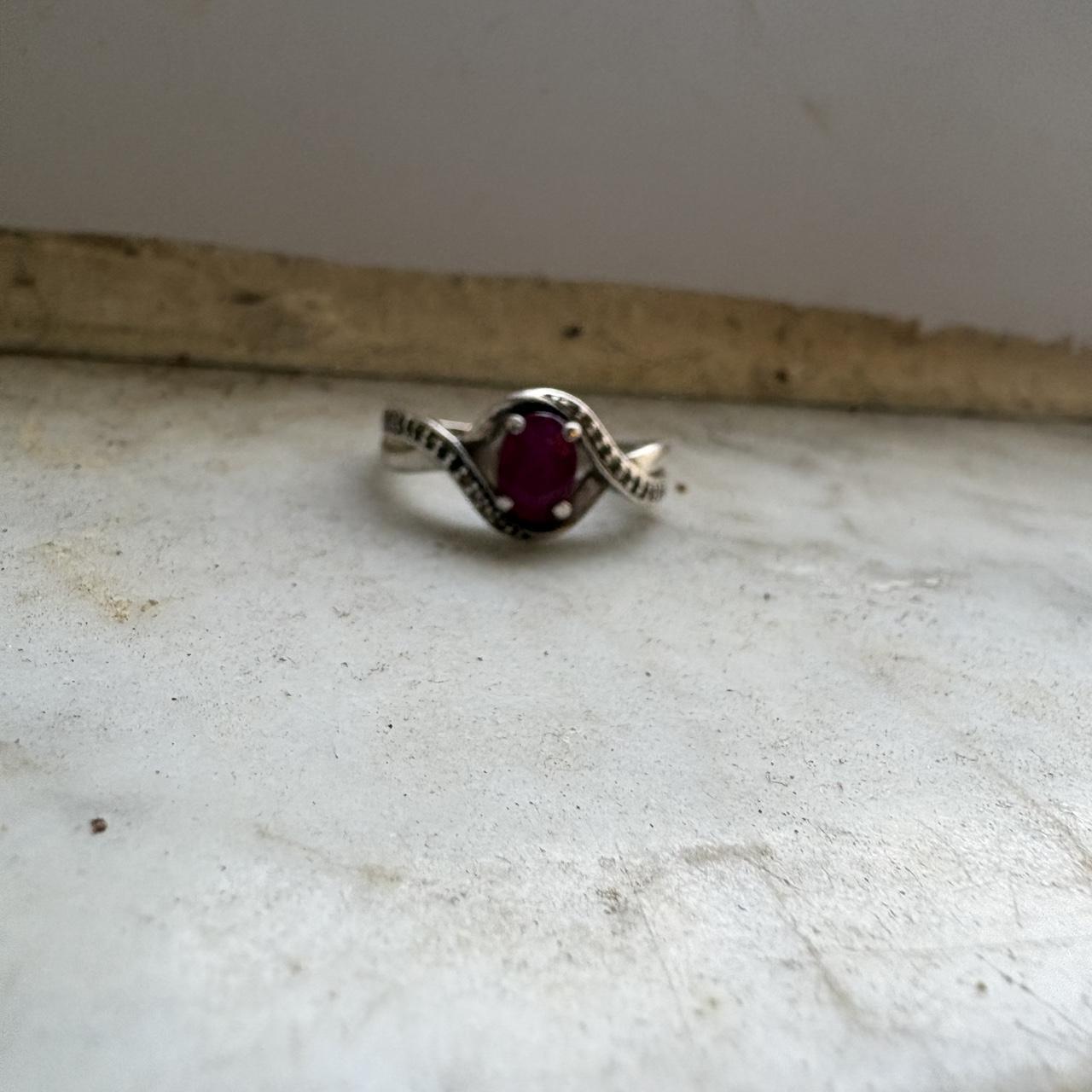 Women's Ring - Silver/Purple – Ruby ring #goth #b… - image 1