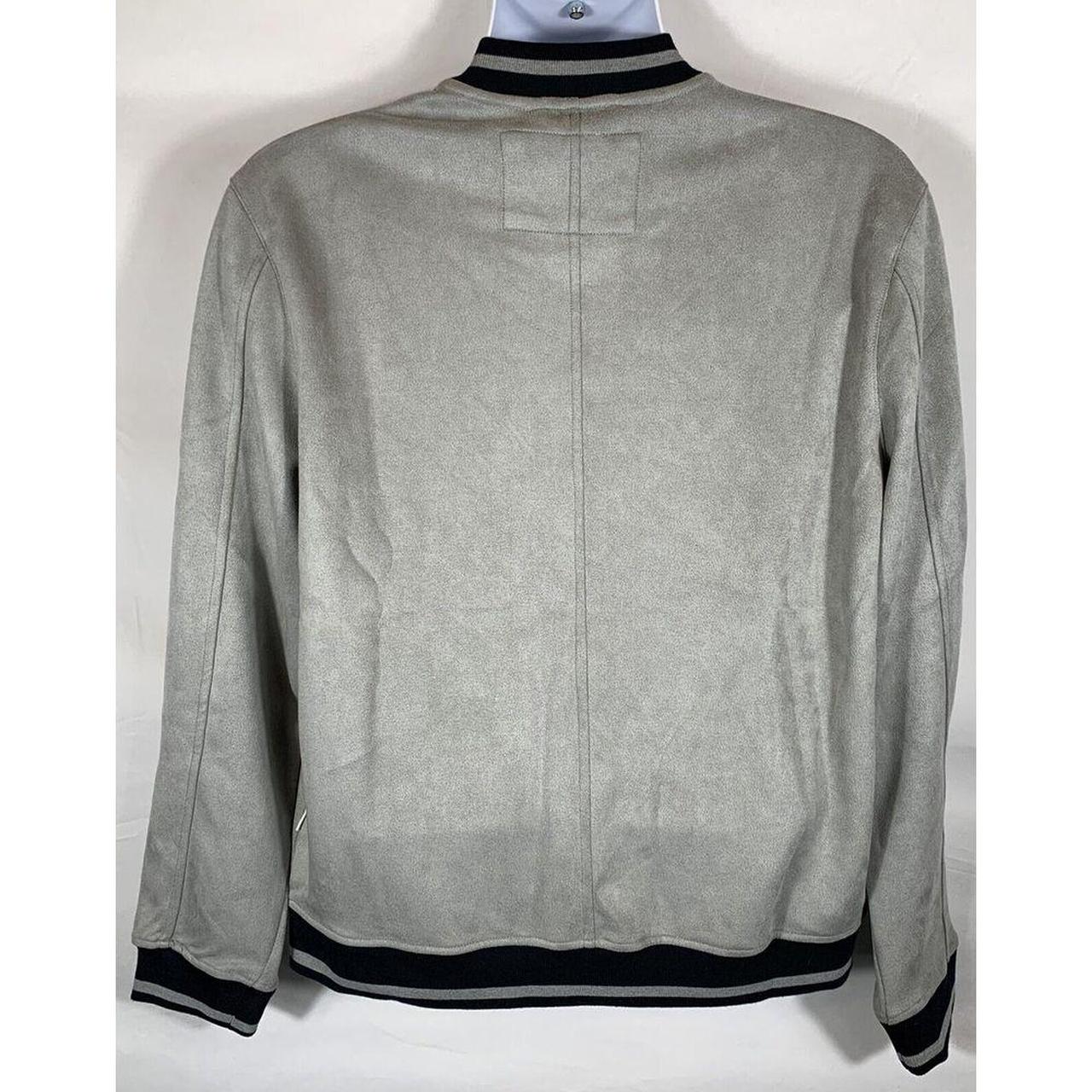 Ben Sherman Men's Gray Faux Suede Soft Bomber