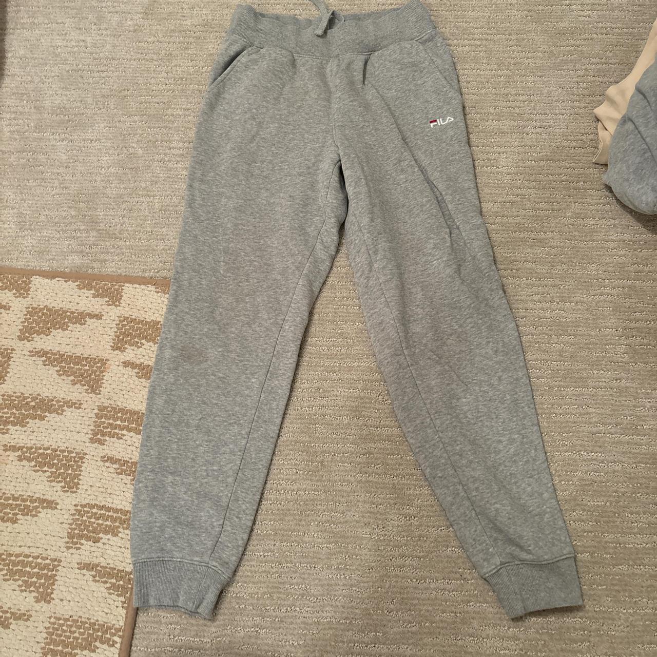 fila grey sweatpants Depop