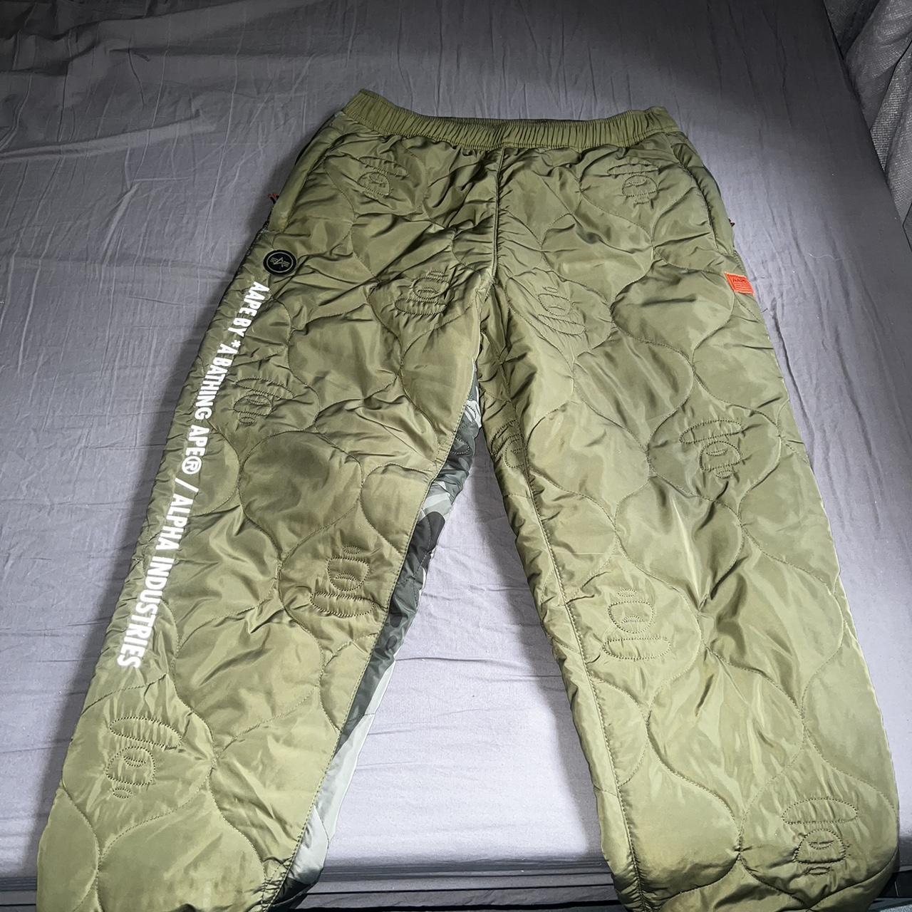 Bape x Alpha Industries purchases Tan Sweat pants. Size medium