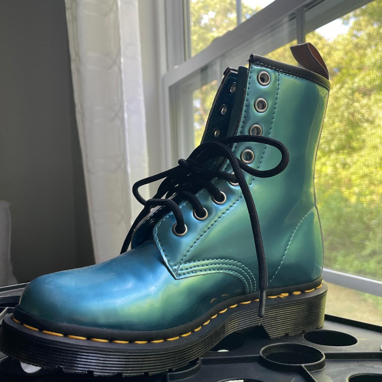 Brand New Dr Martens 8 Hole 1460 Vegan Blue Metallic