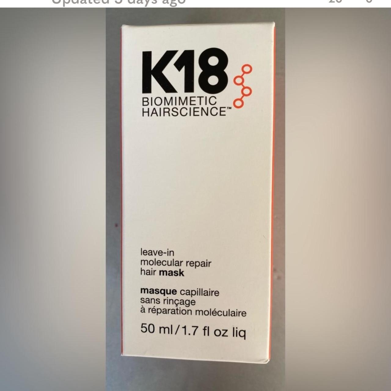 K18 Leave-In Molecular Repair Hair Mask New & Sealed... - Depop