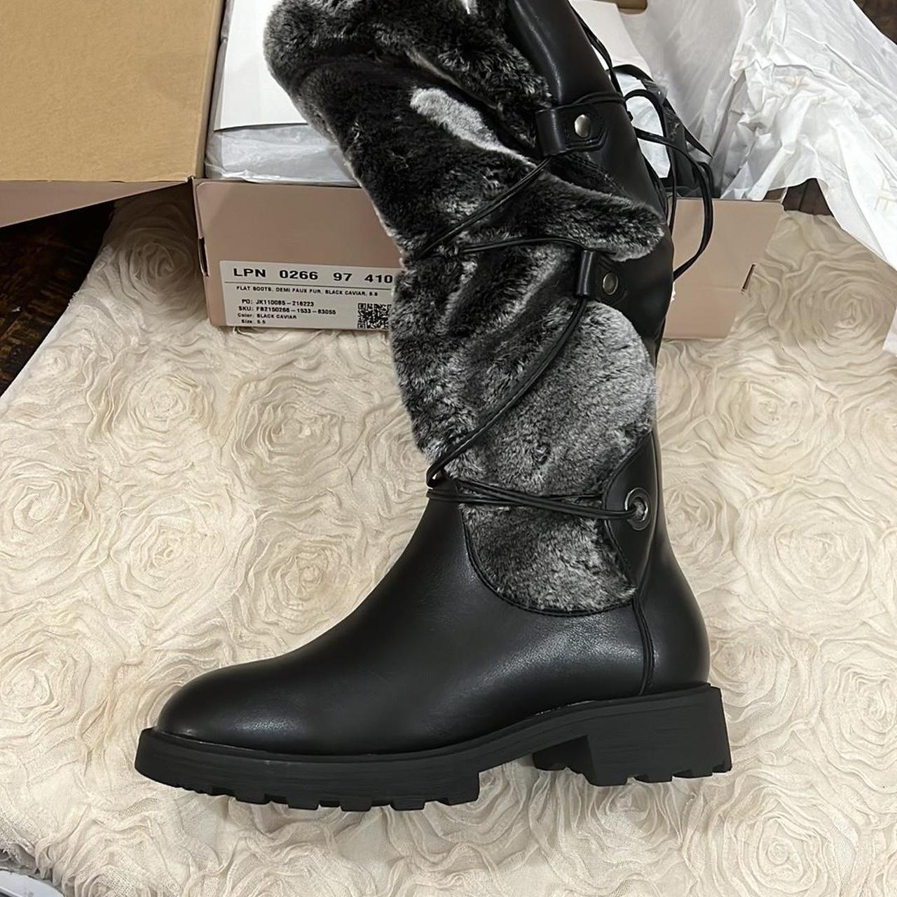 Justfab boots with fur hotsell