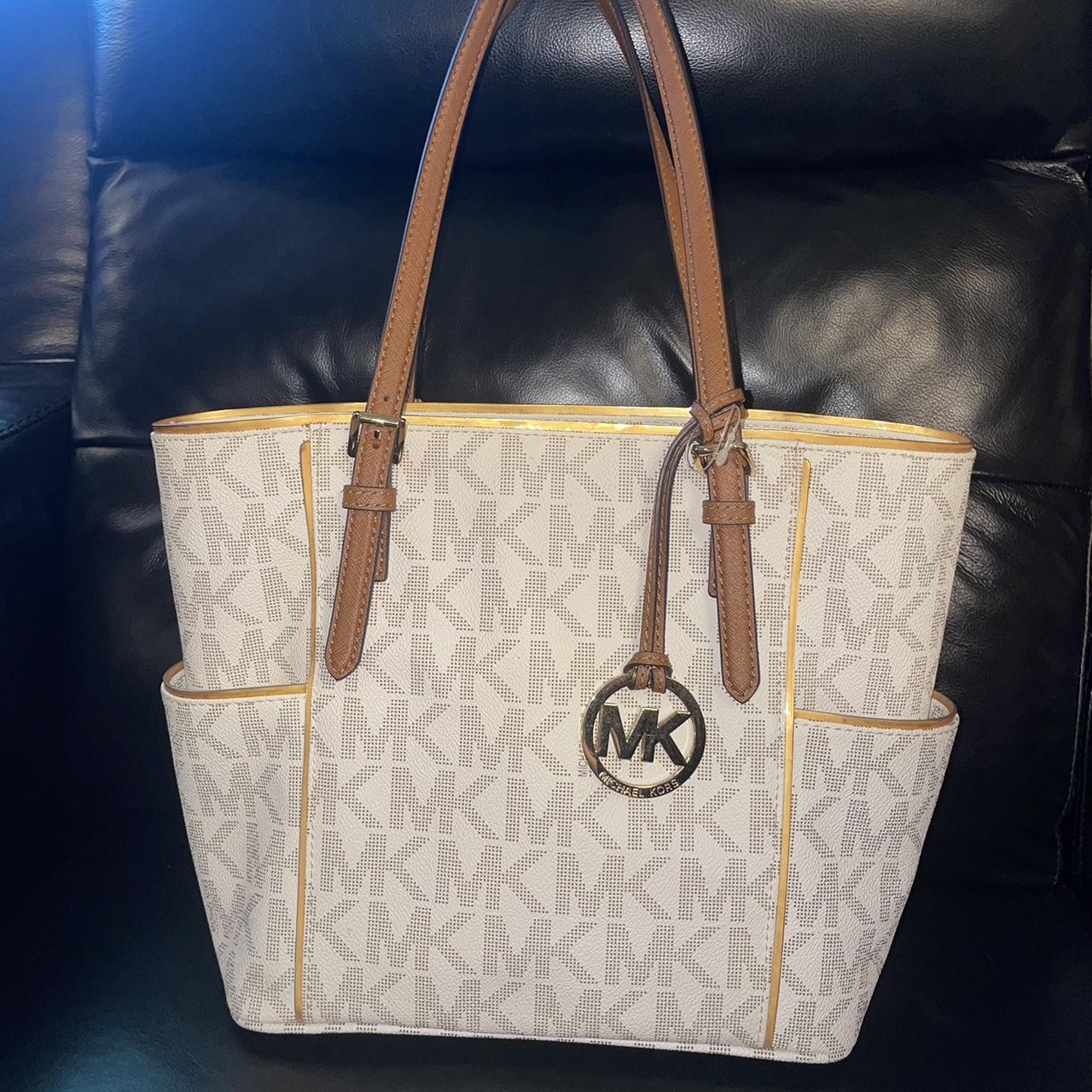 Michael Kors Handbag White/Tan Like offers New