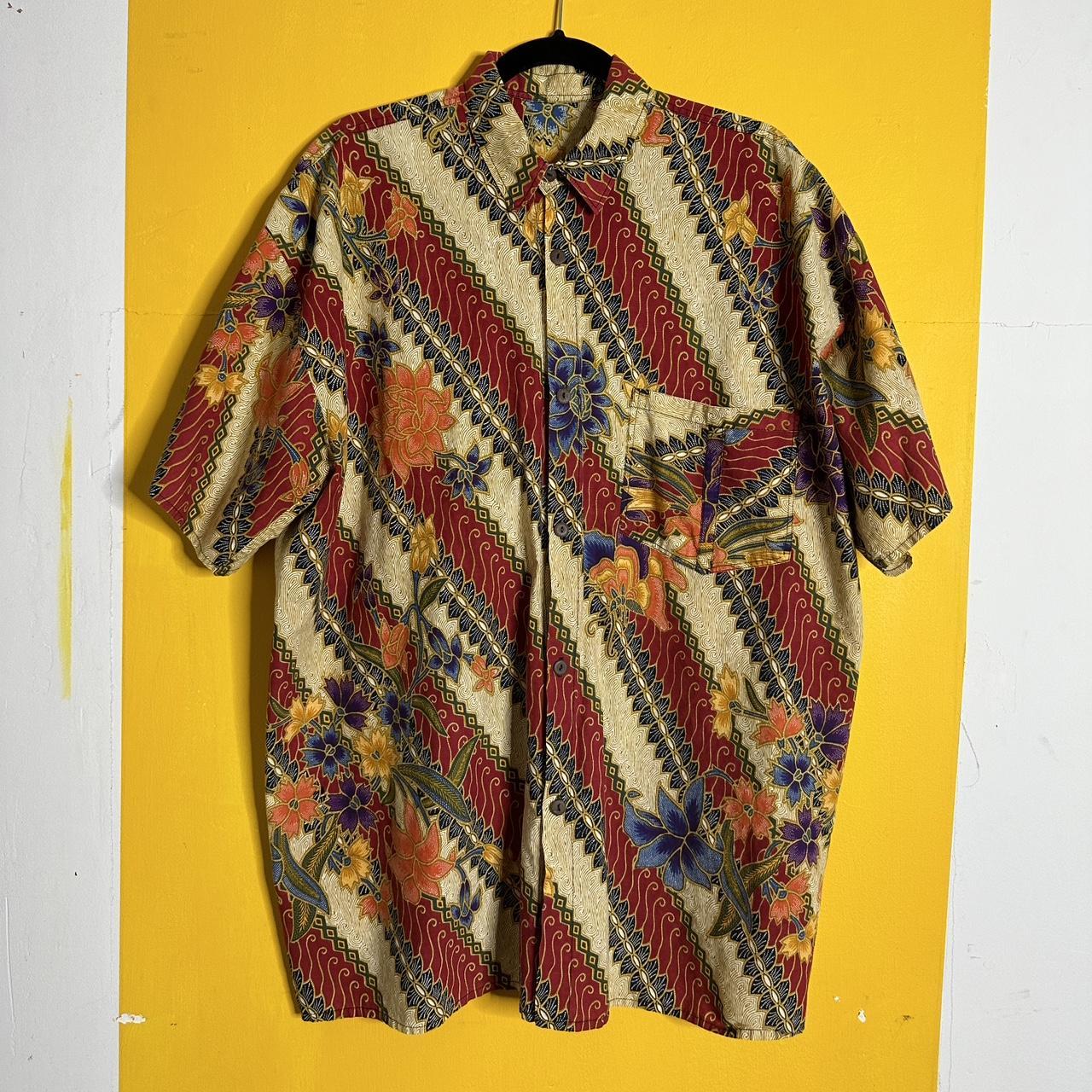 Floral Patterned Button Up Shirt Men s Depop