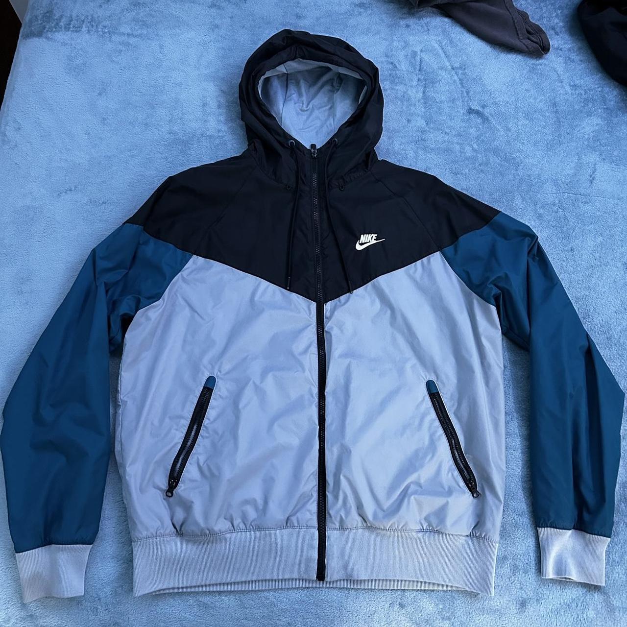 Nike blue black and grey windbreaker windbreaker