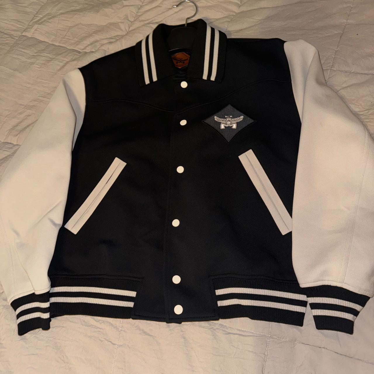 Authentic MCM Varsity Jacket Size Small Black