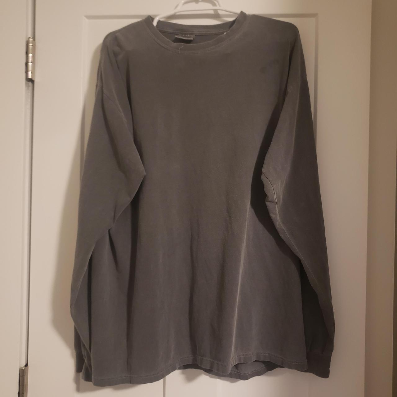 Blank grey long sleeve shirt #classic #grung... - Depop