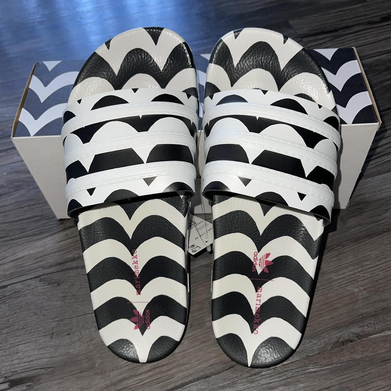 Adidas Women's Marimekko Adilette Slides Wave Print | Depop