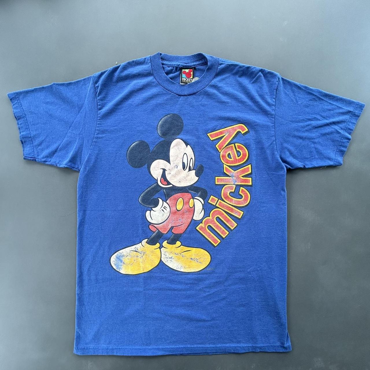 Rare Vintage 90's Disney Blue Mickey Mouse Depop