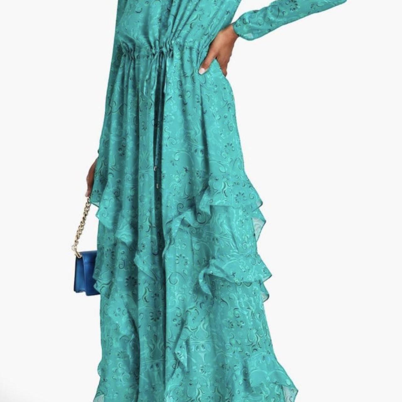 Saloni Dress Izzie M 100% Silk Chiffon Tent Dress