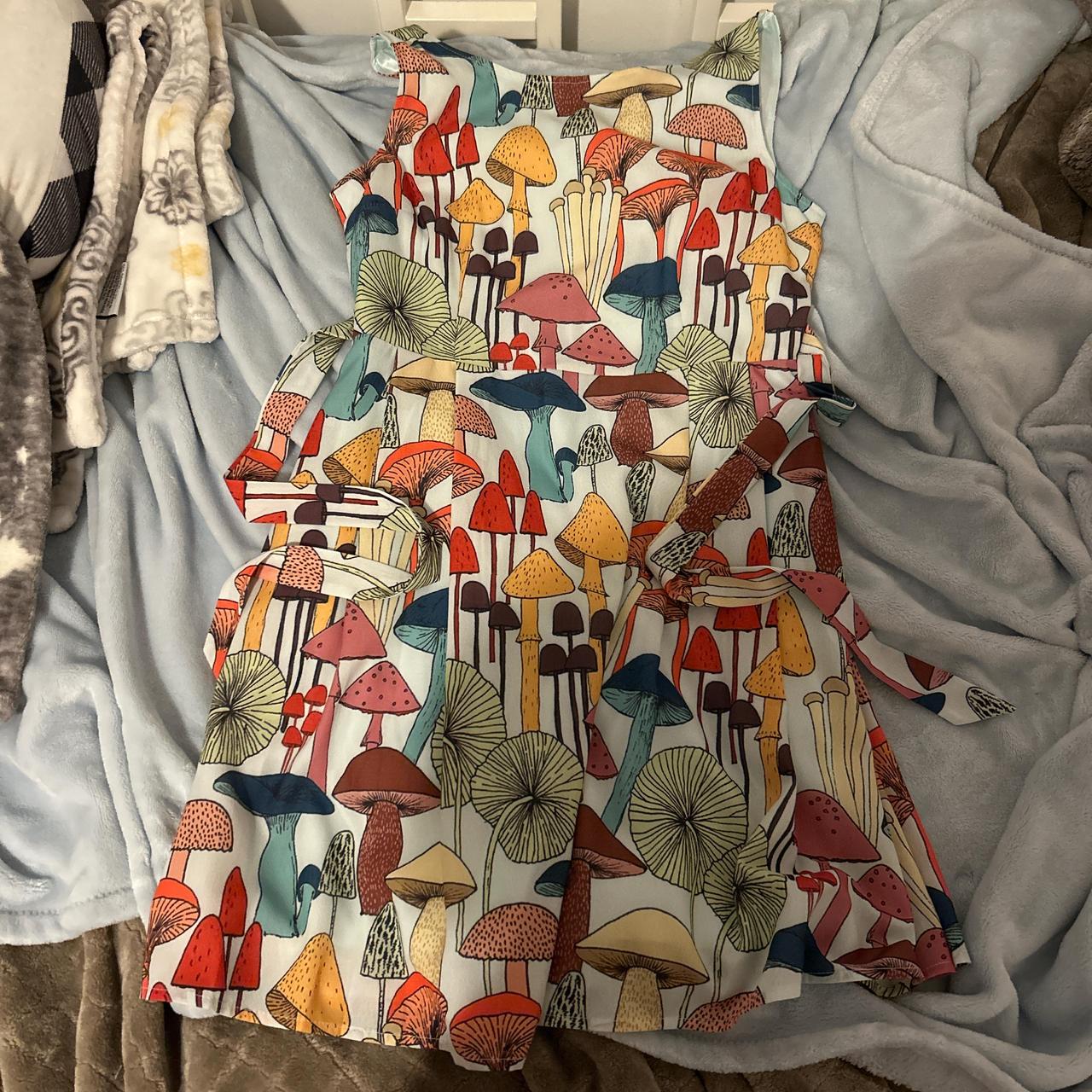 Such a Fungi Mushroom Print dress LA SOUL 1950s | Depop