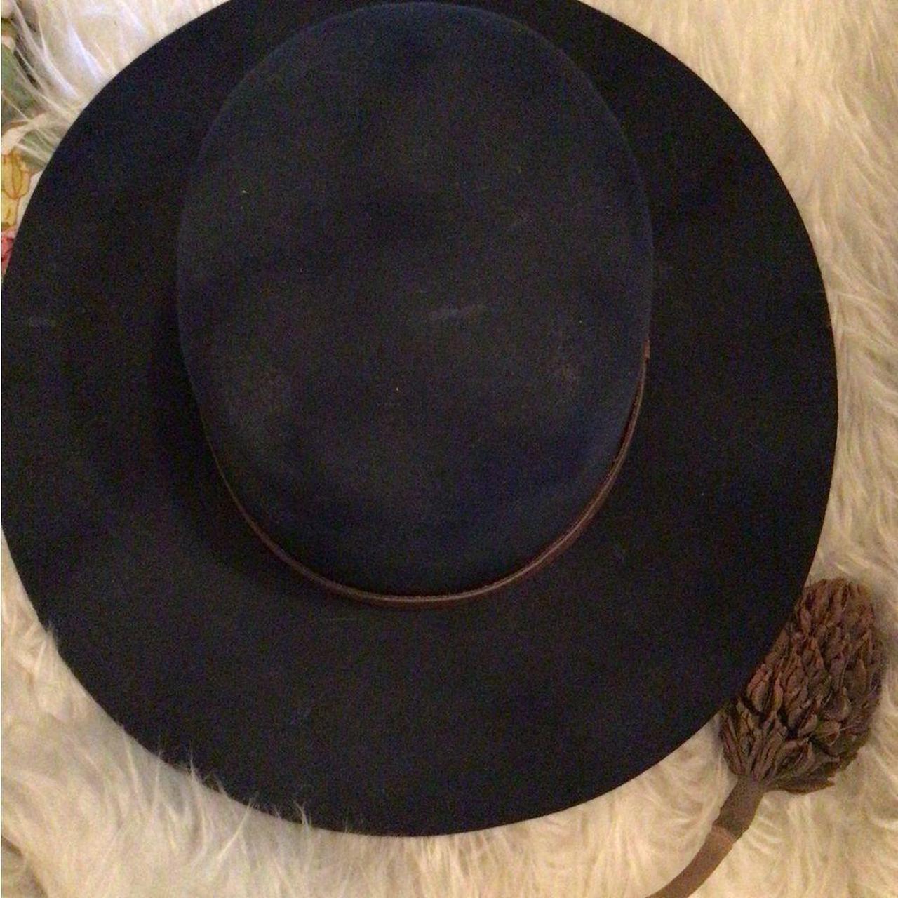 Women's Blue and Brown Hat Depop