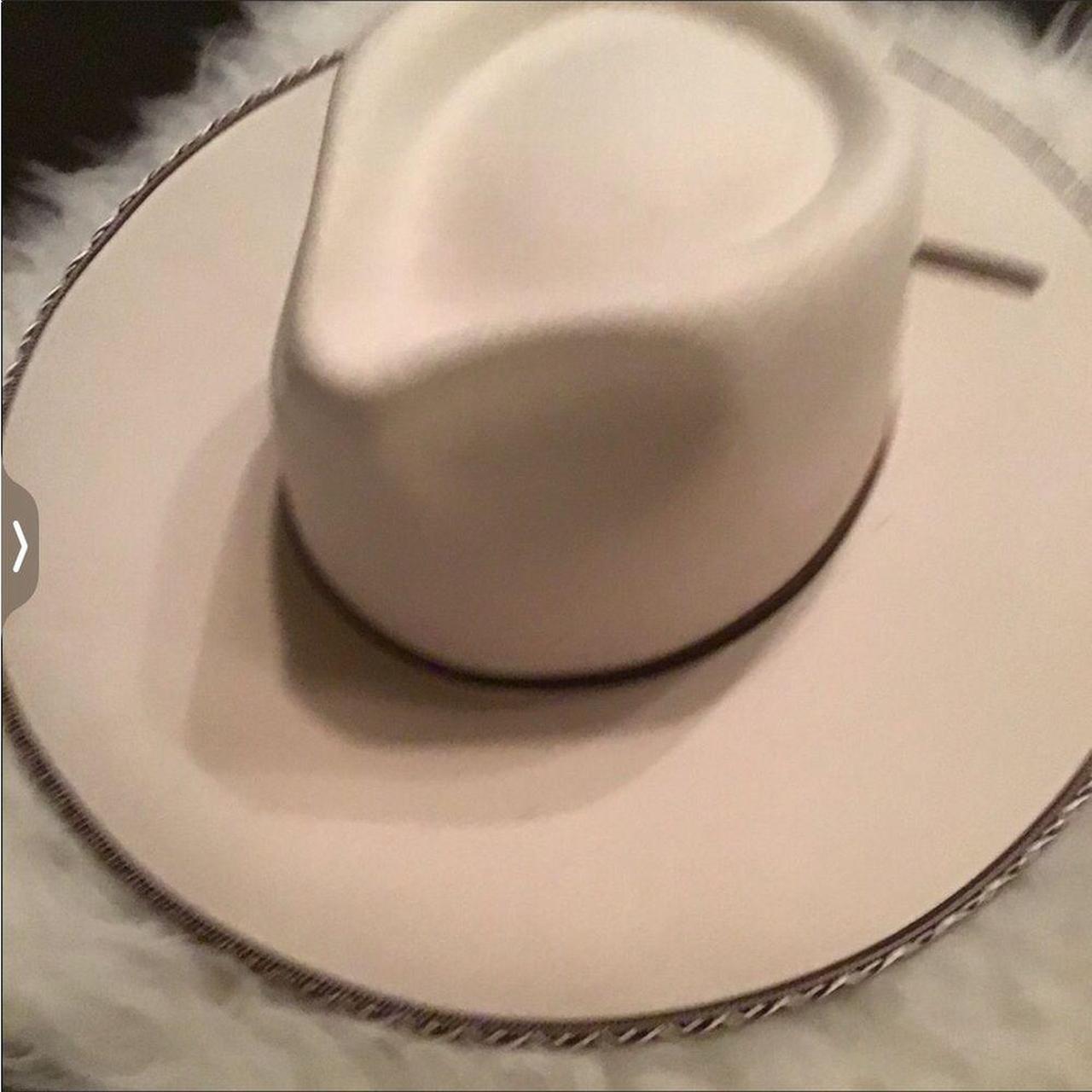 Awesome hat creamy white super stiff 58;59 cm... Depop