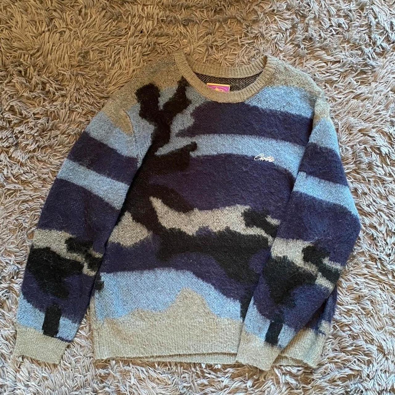 Corteiz Blue Camo Mohair Sweater Size: L Like new | Depop Corteiz Blue Camo Mohair Sweater Size: L Like new | Depop