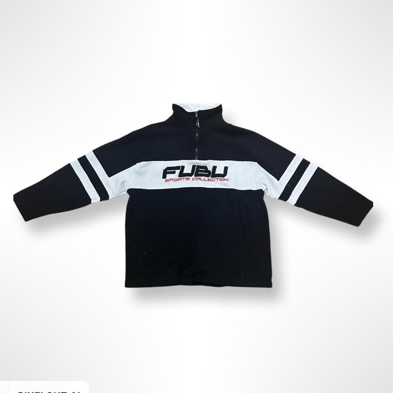 FUBU SIZE LARGE FLEECE HALF ZIP 3/4 ZIP, #fubu