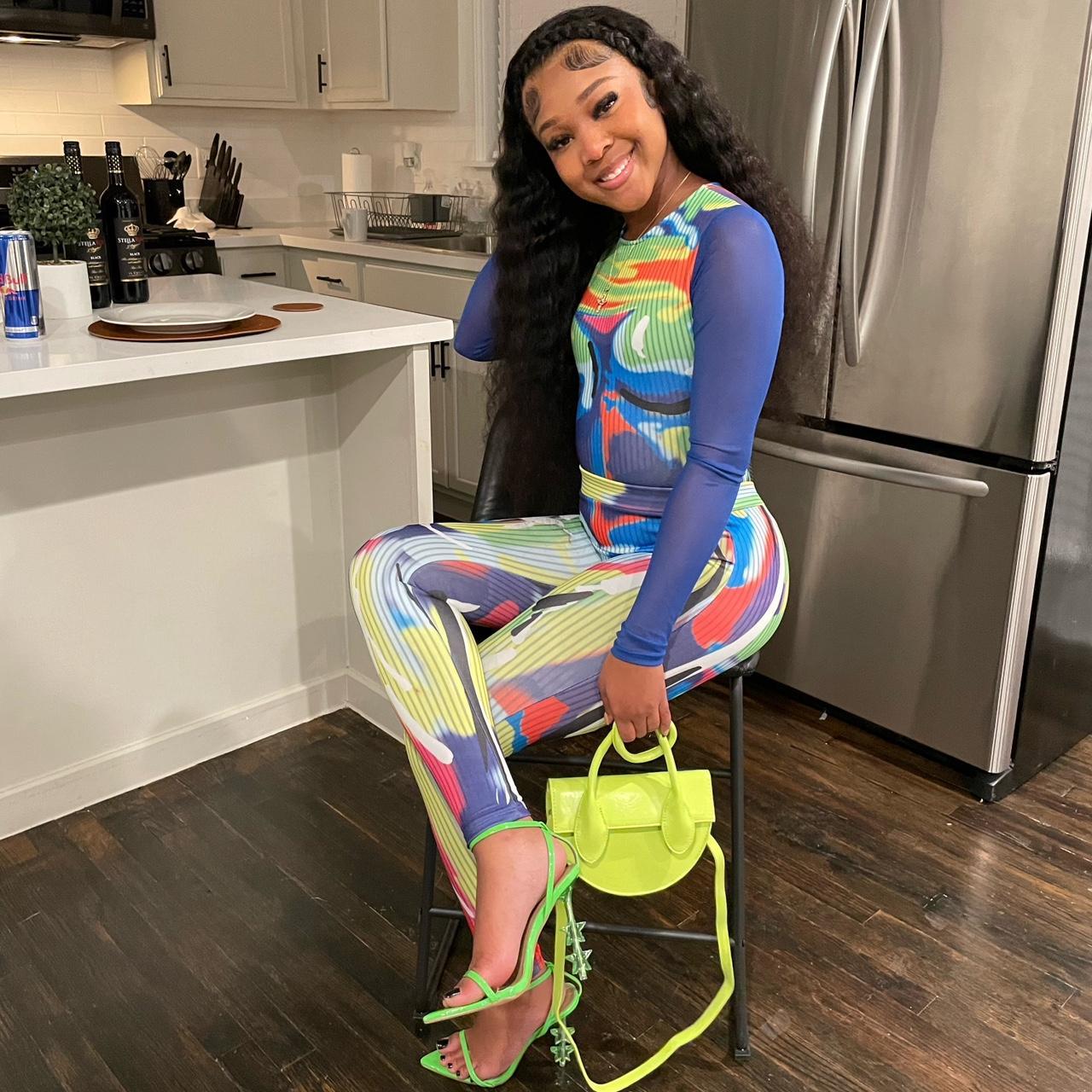 Rainbow jumpsuit fashion nova on sale