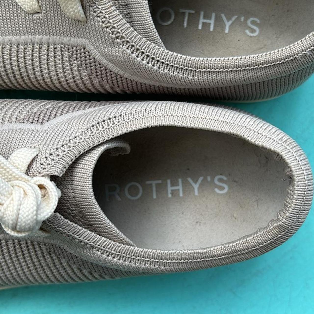 Rothy's online new vintage grey lace up sneakers