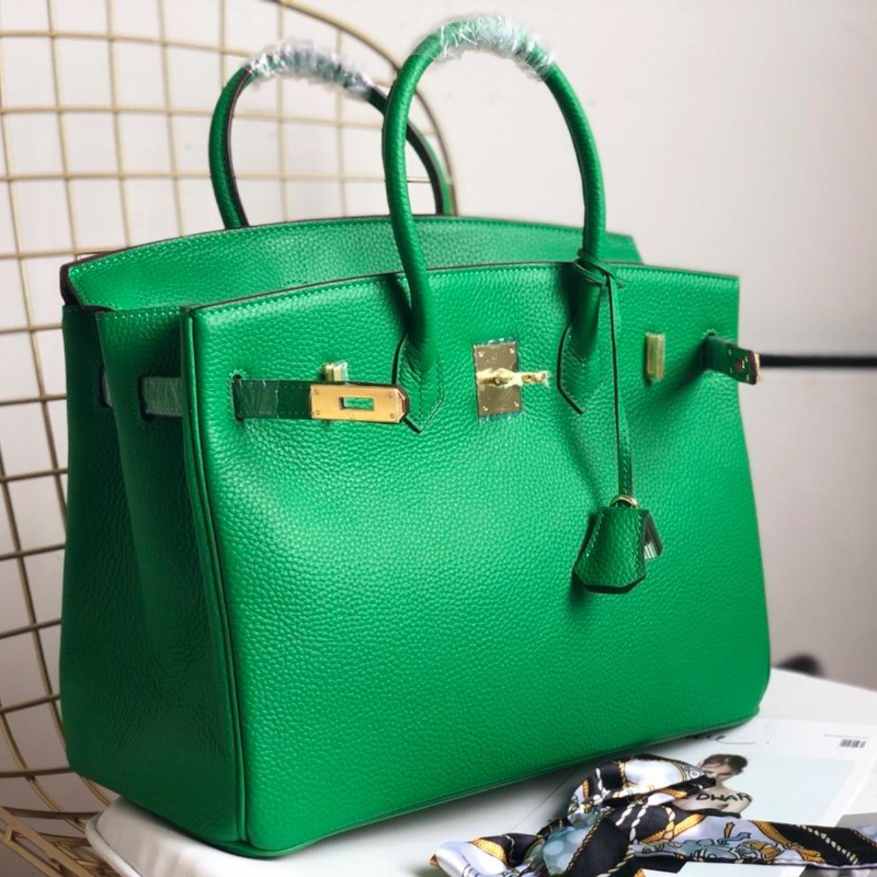 Hermes Birkin 35 Bag Menthe Green Togo Leather