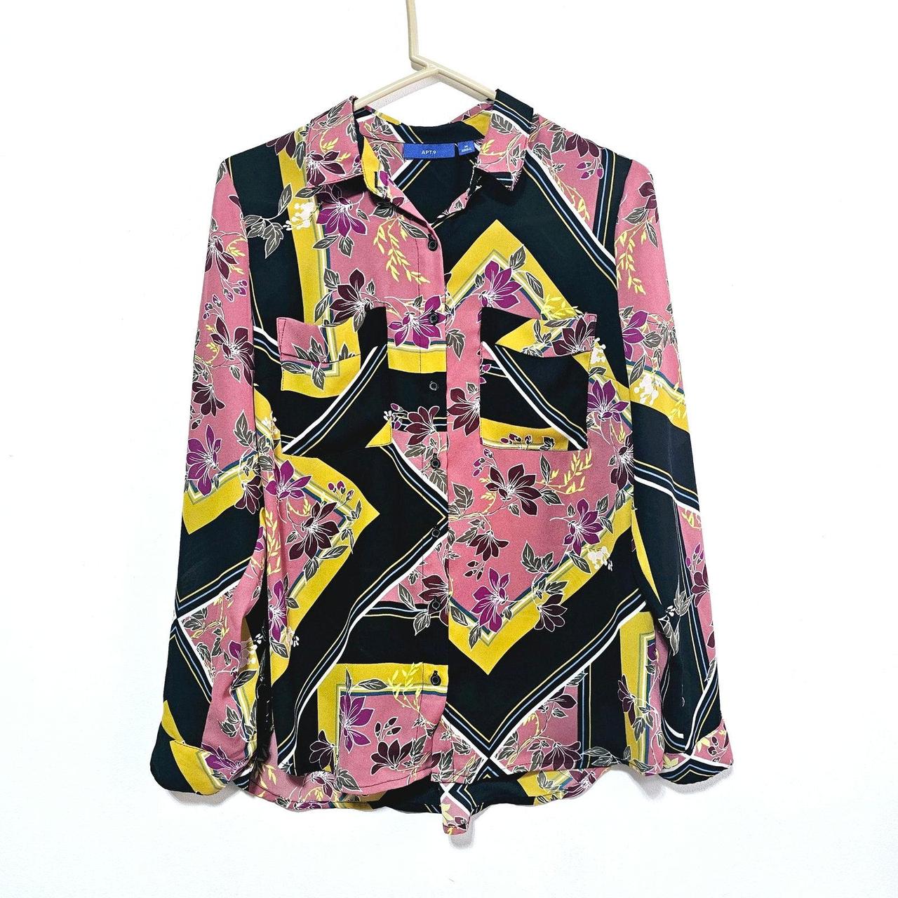 Apt. 9 Women's Blouse - Multi - M – Apt. 9 Button… - image 1