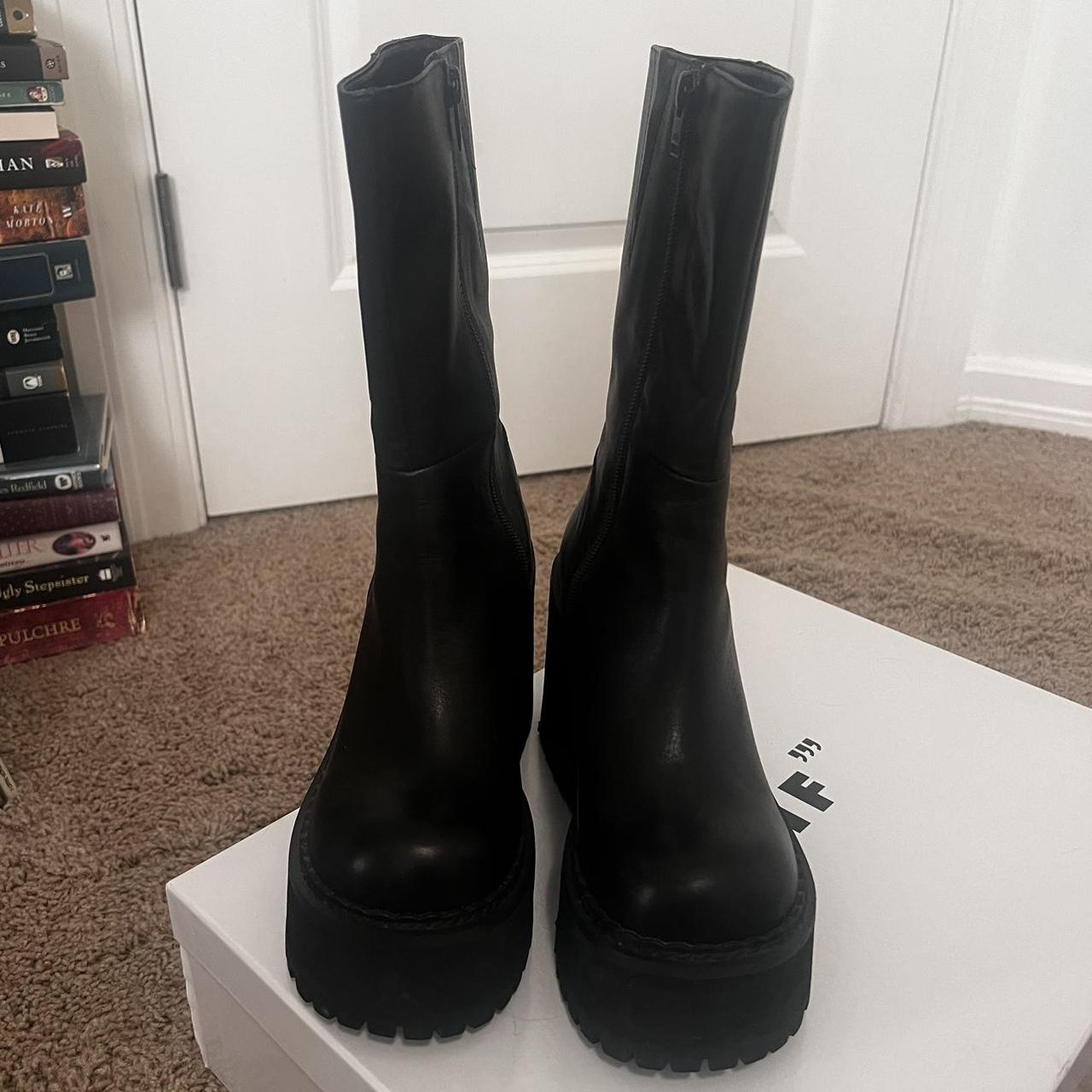 UNIF Parker Boots in Black Retails for 275$ CAD on | Depop