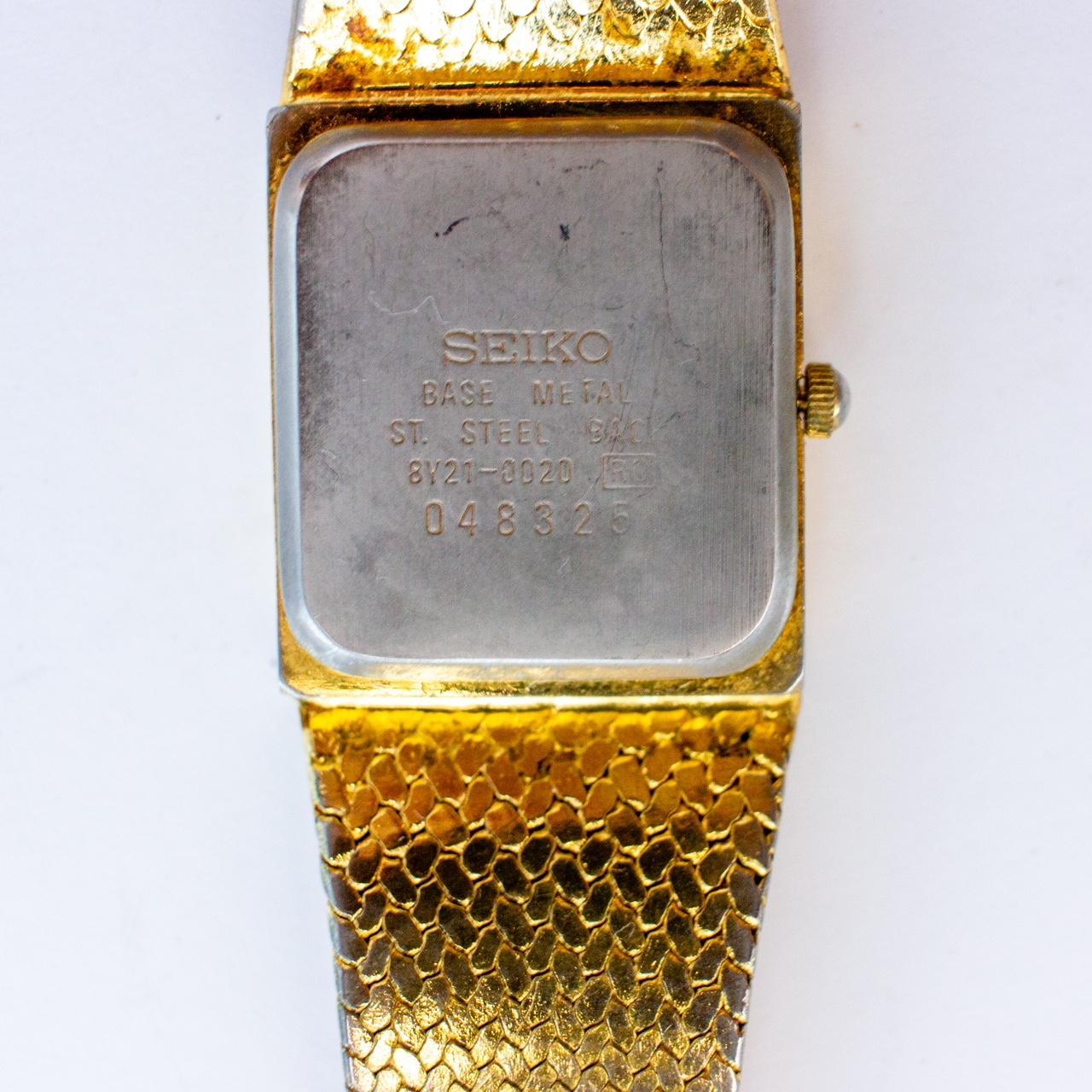 【良品】SEIKO クォーツ 8Y21-0020 SX ゴールド レディース Vintage Seiko SX Watch Women Gold Tone Gold Dial Round 8Y21