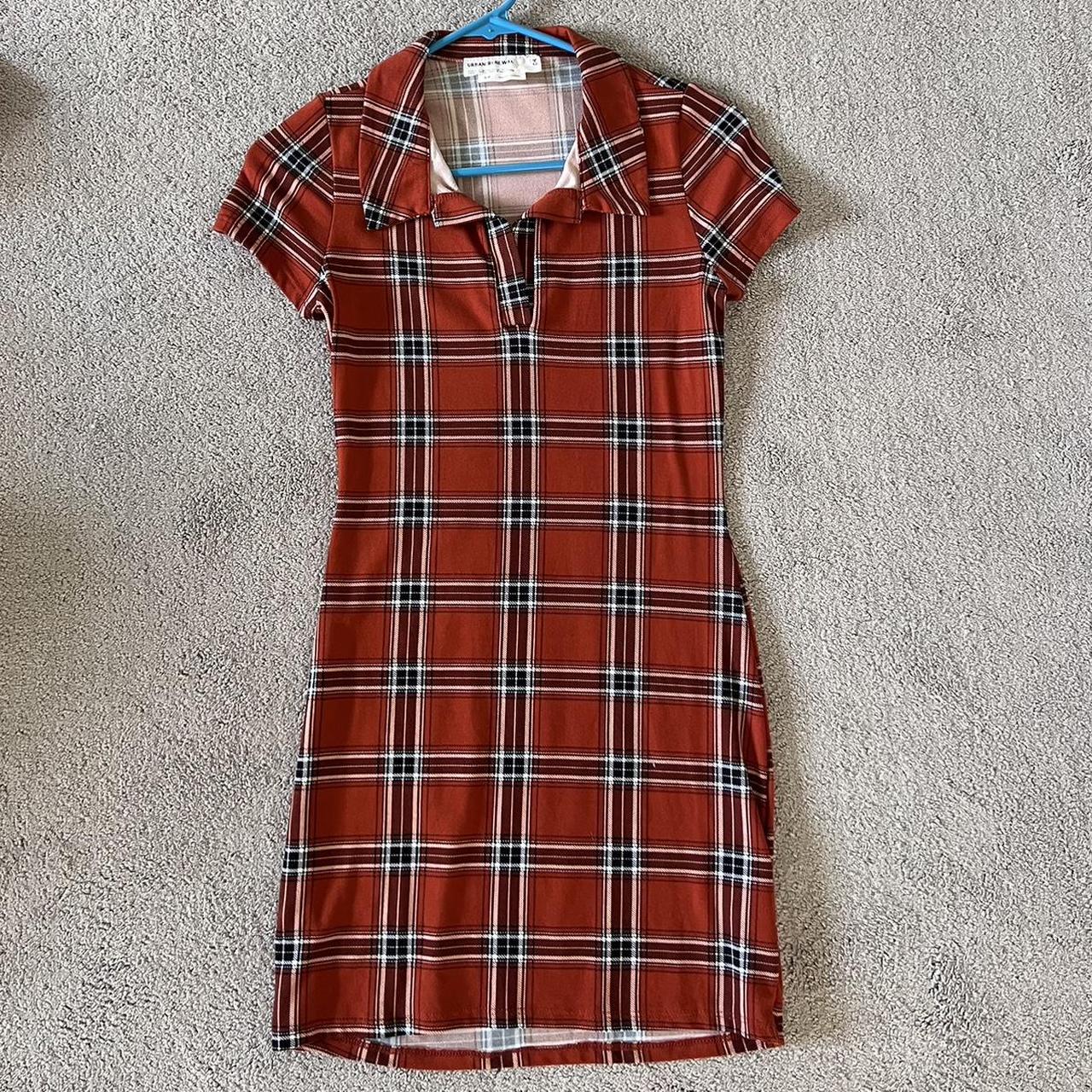 urban outfitters vintage red plaid dress this Depop