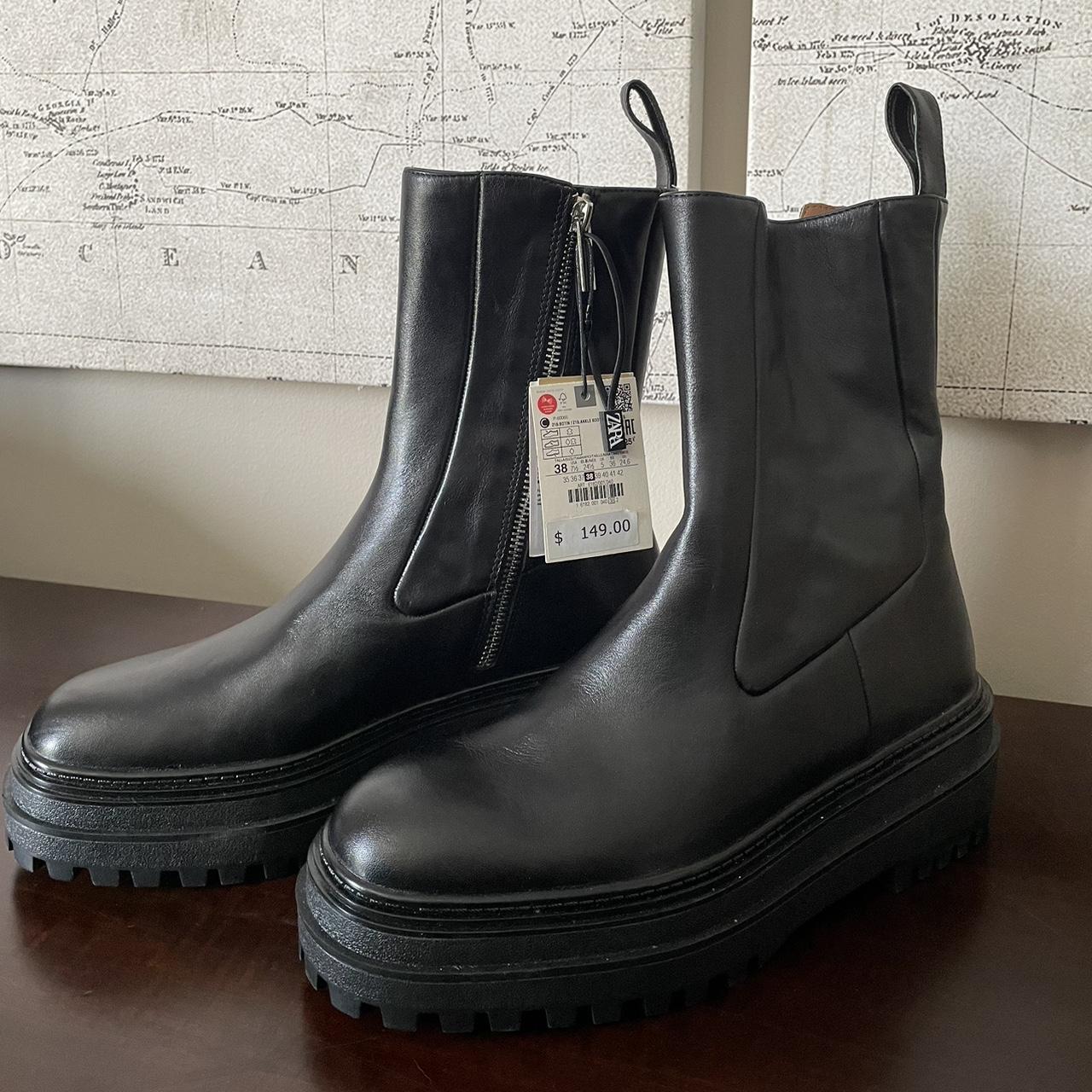 Boots Size Zara Thick Soled Ankle Boots Zara NWT Thick Sole