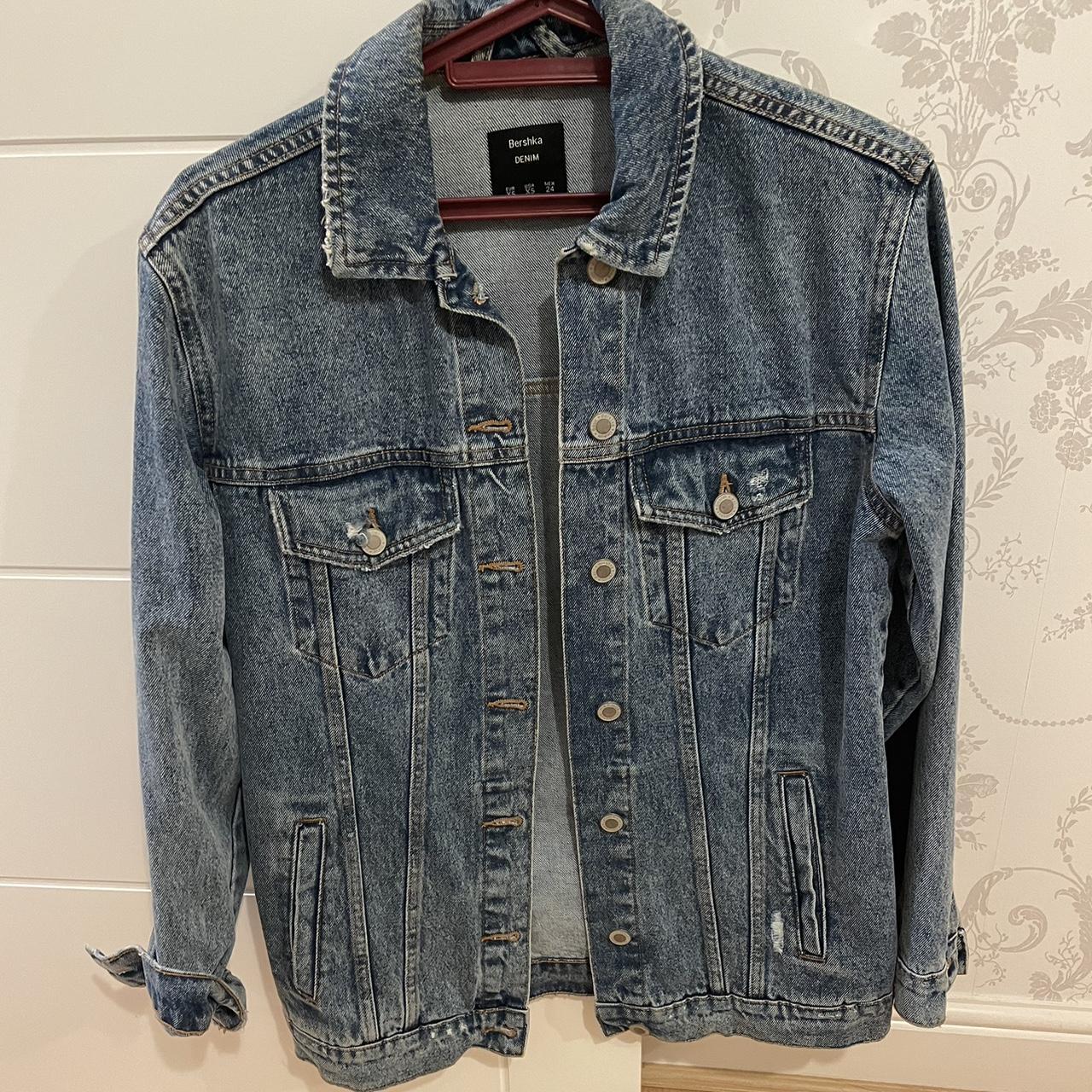 Bershka vintage wash baggy style denim jacket.... - Depop