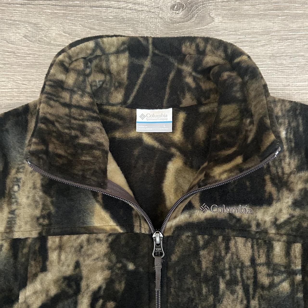 Camo Columbia sportswear fleece zip-up. In excellent | Depop