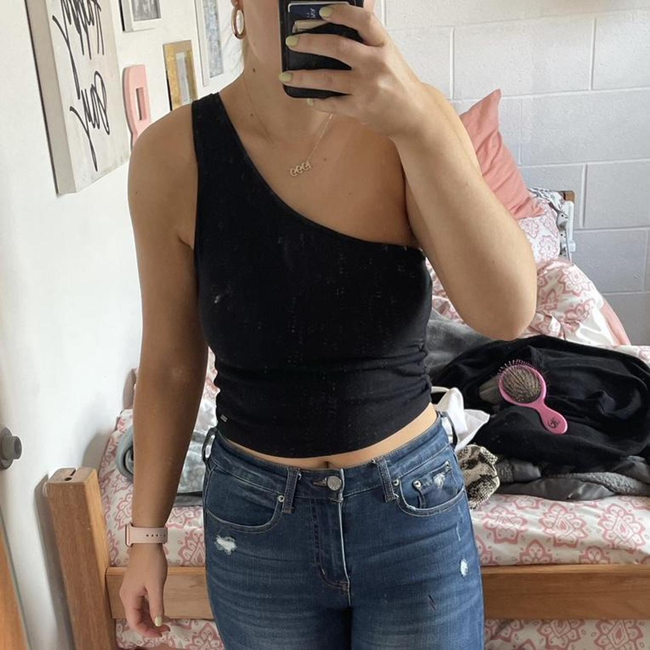 Hollister one shoulder top best sale