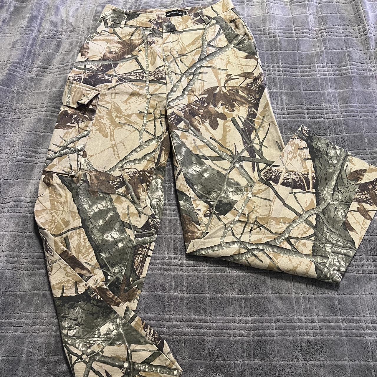 PLT Camo Wide Leg Cargo Pants - Depop