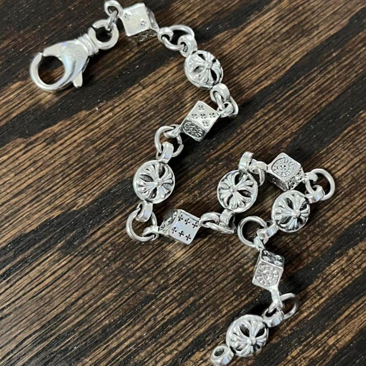 Where To Buy Real Chrome Hearts Real Chrome Hearts Silver Bracelet 8 Inches Long... - Depop