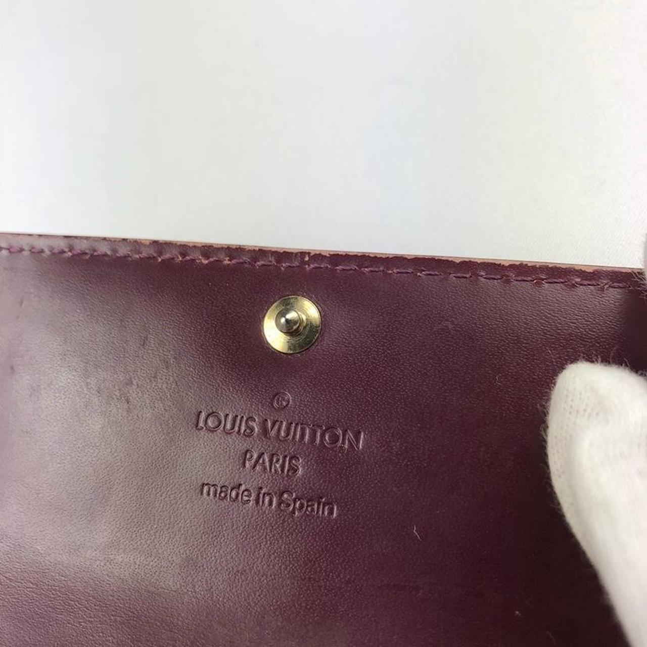 Dark pink Vernis 4 key ring holder Authentic Louis - Depop