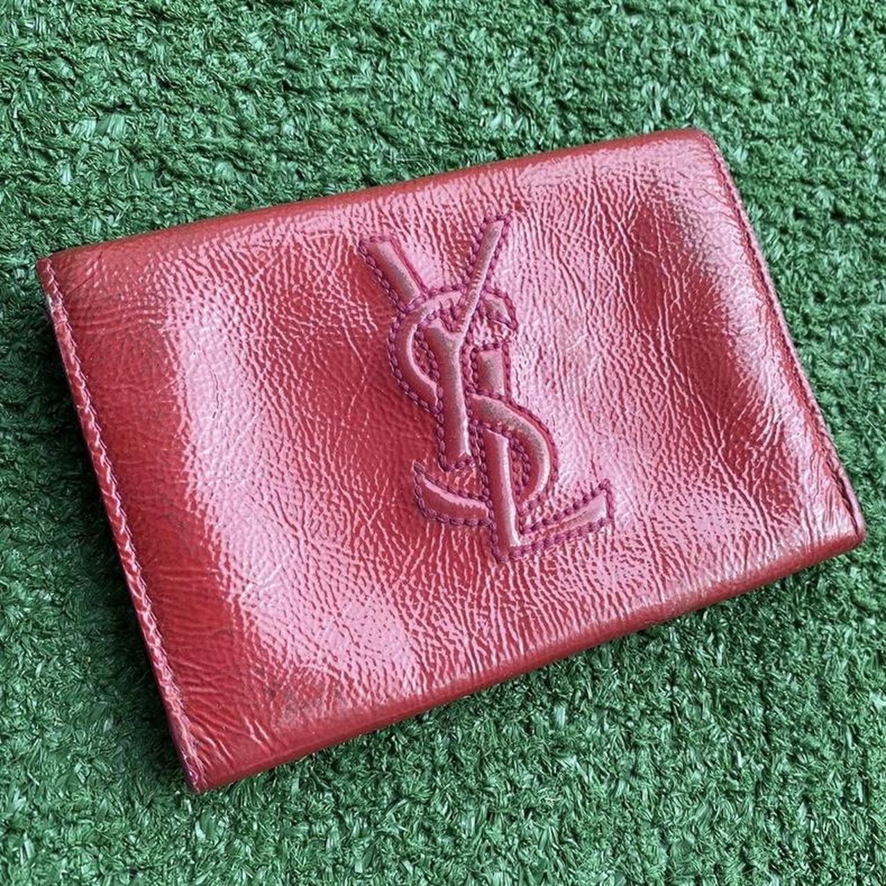 Yves Saint Laurent pink leather card