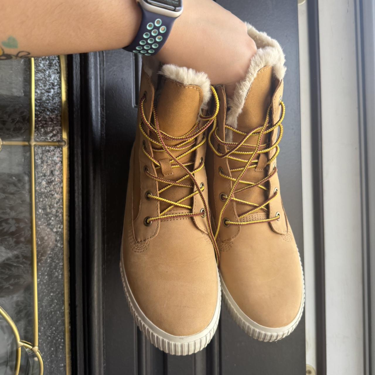 Timberland Women's Ankle Boots Tan/Brown US – Tan and cream